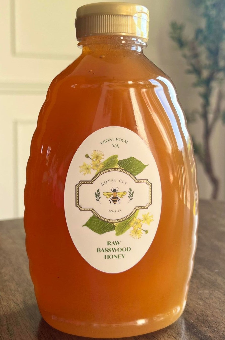 Raw Basswood Honey - 2 LB Jar